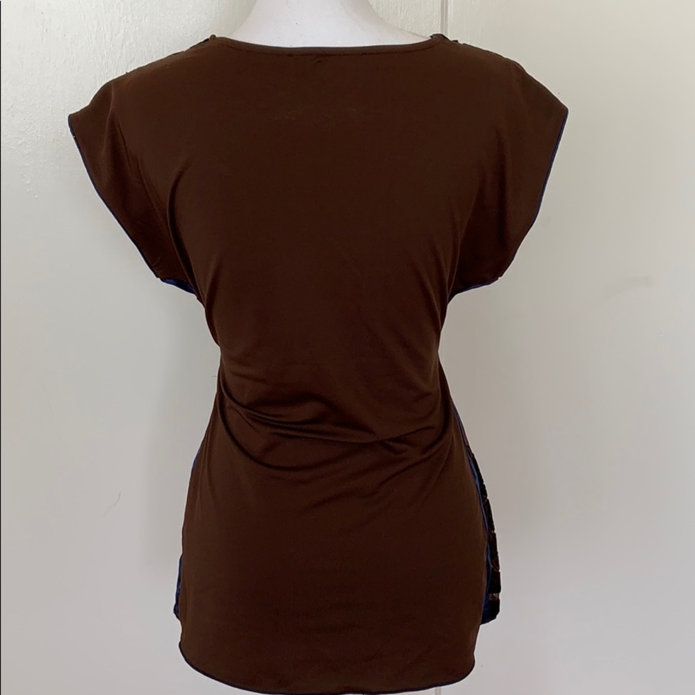 Hale Bob Beautiful Velvet and Silk Beaded Blouse - Picture 5 of 10